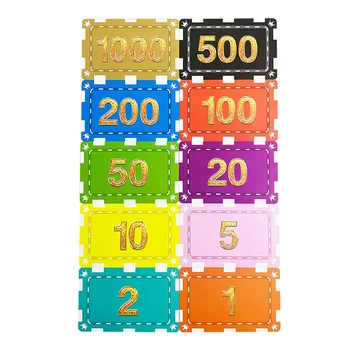 40PCS пластмасови покер чипове Комплект карти с резултати Развлекателни монети Водоустойчив Texas Hold'em Множество купюри чипове