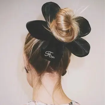 Еластична ниша дизайн корейски стил коса въже преувеличени коса пръстен жени големи коса scrunchies конска опашка притежателя