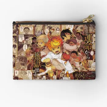 Yakuso No Neverland Обещаните торбички с цип Neverl Козметично бельо джоб за съхранение на пари Жени Опаковка Малък ключ Мъже