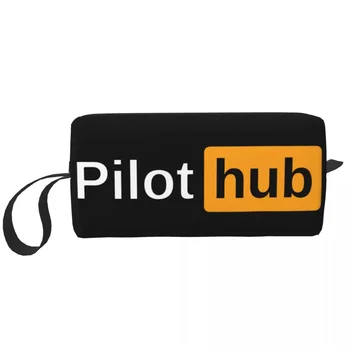 Pilot Hub пътуване козметична чанта за жени самолет авиация авиатор подарък тоалетна грим организатор дами красота съхранение Dopp комплект