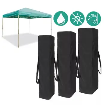 Черна чанта за палатка с дръжки Водоустойчива чанта за носене на дюфел UV устойчиви консумативи за съхранение на палатки за къмпинг, пикник и пътуване