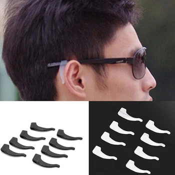 5Pairs Прозрачни противоплъзгащи очила Ясни силиконови куки за уши Очила Grip Soft & Light Eyewear Holder аксесоар