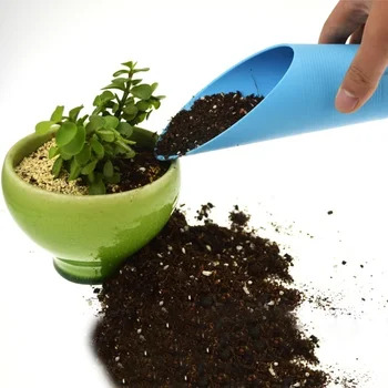 1PCS Мини пластмасови трайна кофа лопата саксийни култивиране цилиндър мини растителна почва лопата лопата градински инструменти градина