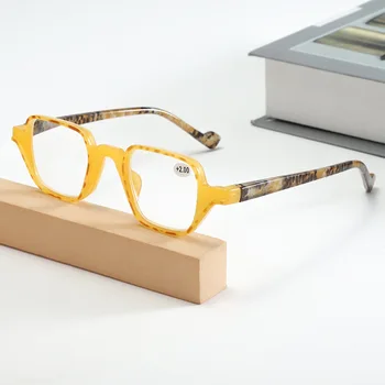 Ретро квадратни анти синя светлина очила за четене жени мъже марка дизайнер ивица женски очила компютър прозрачни очила