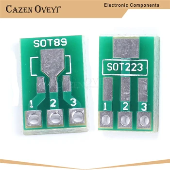 20pcs/lot SOT89 SOT223 to DIP PCB Transfer Board DIP Pin Board Pitch Adapter keysets В наличност