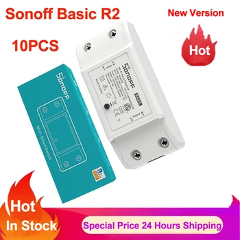 Sonoff Basic R2 Wifi Smart Switch Интелигентно домашно дистанционно управление ON / OFF DIY Таймер превключвател чрез Ewelink APP Работа с Alexa Google Home