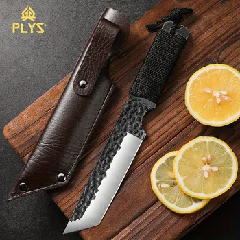 PLYS преносим нож за плодове, многофункционален нож от неръждаема стомана, джобно ножче, барбекю къмпинг нож с висока твърдост