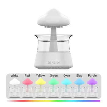 Персонализирани интелигентни домакински уреди тиха помощ за сън дъждовни облаци овлажнител аромат дифузьор 7 цвята нощ