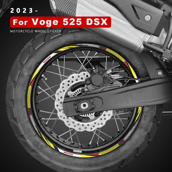 Стикери за мотоциклетни колела Водоустойчив 17 19 инчов джанта Decal лента за Voge Valico 525 DSX 2023 DS525X 525DSX аксесоари