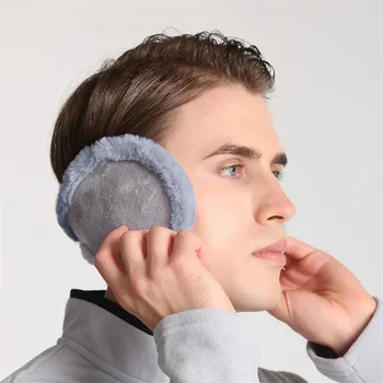 Soft плюшени удебеляване ухото топло жени мъже студено доказателство мода зимни антифони плътен цвят наушници на открито защита наушници