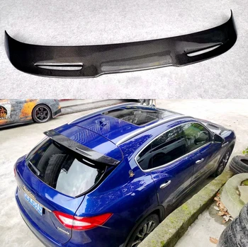 Карбонов автомобил Заден покрив Багажник Устна Спойлер Прозорец Крило Устна за Maserati Levante 2016 - 2019 Въглероден спойлер
