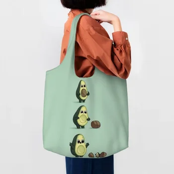 Авокадо Бебешки хранителни стоки Пазарска пазарска чанта Дамска мода Плодове Веган платно Купувач Чанта за рамо Чанти с голям капацитет Чанти