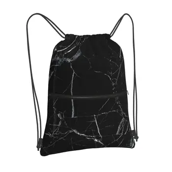 гореща продажба мрамор черен шнур чанти раници мъж чанта жените рамото женски свободното време мода минималистичен дизайн Harajuku