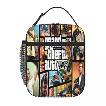 Grand Theft Auto V Gta Обяд Tote кутии за обяд Сладък обяд чанта Thermal обяд кутия