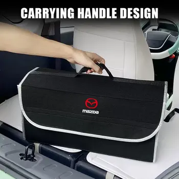 Сгъваема кола с голям капацитет багажник филц кутия за съхранение организатор Sundries прибиране подреждане чанта за Mazda Axela CX-5 CX-8 Atenza Demio
