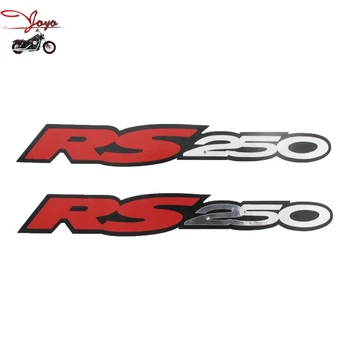 Мотоциклет опашка стикер газ резервоар ваденки Refit за Aprilia RS250 малък х 2 хром червен черен 18 см х 2.5 см
