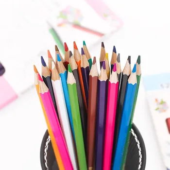 24 цвята дървени оловни моливи цветни моливи арт комплекти акварел молив скициране рисуване живопис молив комплект студентски консумативи