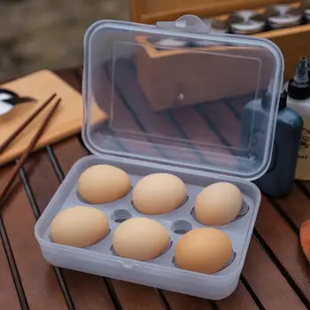 6 Решетки Кутия за съхранение на яйца Дизайн на ключалката Дозатор за яйца Хладилник Тава за яйца Калъф за държач за яйца Открит пътуващ къмпинг Калъф за пикник