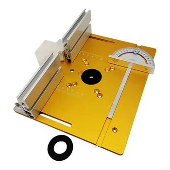 Комплект от 3 рутера таблица вмъкване плоча дърво фрезоване флип борда подстригване машина спомагателен инструмент с митра габарит