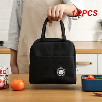 1/2PCS Преносима работна чанта за обяд Изолирана водоустойчива къмпинг чанта Външна термична чанта Алуминиево фолио Удебелена хладилна чанта