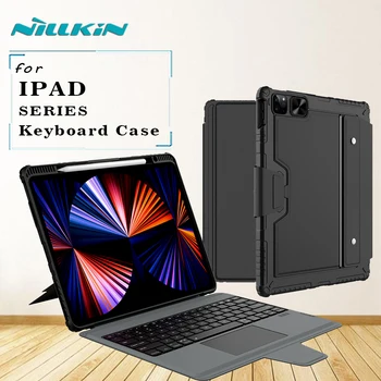 Nillkin за IPad Air 4 5 Pro 10 11 10,2 10,9 12,9 2019 2020 2021 2022 Bluetooth Kayboard Case Регулиране на стойката Подвижна клавиатура