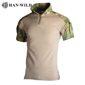 Военна тактическа риза Ловни дрехи Бойна риза Multicam Man Летни камуфлажни ризи Лятна армия Ежедневни тренировъчни ризи