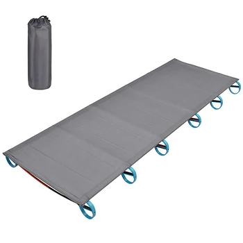 Открит преносим алуминиева сплав къмпинг легло пътуване легло Ultralight с чувал за съхранение за туризъм алпинизъм сгъваема Equipent