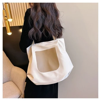 Нови жени платно чанта рамо чанта мода свободно време женски купувач чанти голям капацитет crossbody чанти жена голяма пазарска чанта