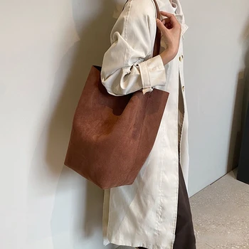 Нова мода Y2K чанти за жени реколта велур рамо кофа чанта INS корейски подмишниците чанта за 2023 г. Дамски чанти коледни подаръци