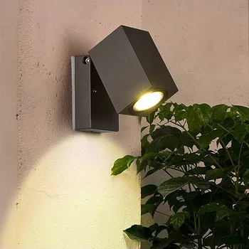 IP65 LED водоустойчиви стенни лампи 7W вътрешен открит сгъваема стена светлина двор веранда хол коридор спалня стена sconce