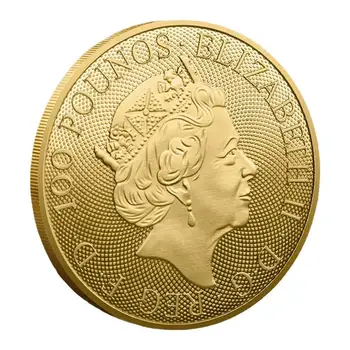 Възпоменателни монети Великобритания кралица Великобритания Сувенири Елизабет II Възпоменателни монети Британски златни или сребърни значки 10 животни