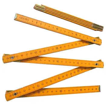 Сгъваема измервателна пръчка 1 метър дърво измервателна линийка дърводелци владетел метрична скала владетел за инструменти за рисуване учебни пособия