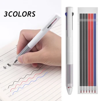3 в 1 черен син червен химикалка 0.5mm прибиращ гел писалка мастило пълнители елегантни писалки за писане канцеларски материали