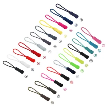10pcs / комплект 10 цвят ципове издърпайте издърпвач край годни въже етикет замяна клип счупени ключалката фиксатор куфар палатка раница цип кабел