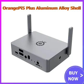OrangePi5 Plus алуминиева сплав черупка с антена сив метален калъф за Orange Pi 5 Plus платки за развитие