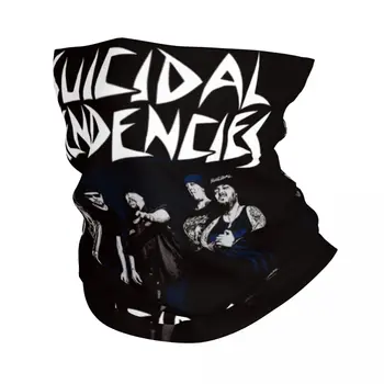 Склонност към самоубийство Хеви метъл рок група Neck Gaiter Мъже Жени UV защита Зимен бандана шал за колоездене