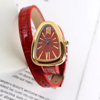 UTHAI L104 часовник за жени змия светлина луксозна червена кожа водоустойчив Близкия изток европейски американски дами мода кварцови часовници