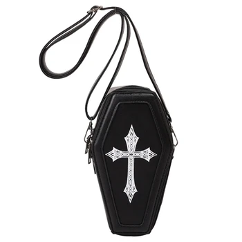 Модерна готическа чанта за жени прашка чанта Crossbody рамо чанта с регулируема каишка универсална употреба 517D