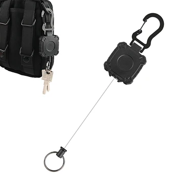Прибиращ се ключодържател Анти-изгубен ключодържател за колан Метален ключодържател Лесно клипове на джоба на колана чанта каишка раница чанта