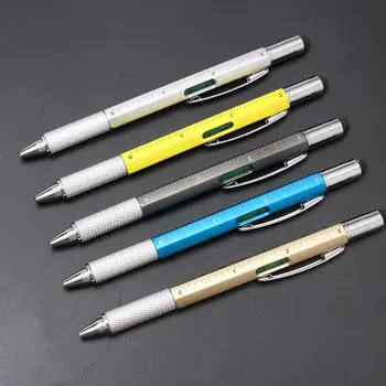Консумативи за писане Spirit Level Screen Touch Screwdriver Капацитивен Pen Владетел Gadgets Химикалка Многофункционална писалка