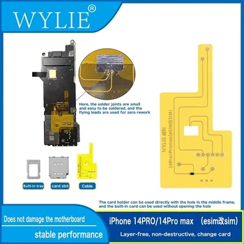 Topselling Wylie ‮uD‬al Card To ‮iS‬ngle ‮aC‬rd Ca‮lb‬e For IPhone 14 Pro Max ESim To Single Sim Card No N‮ee‬d Separation Parts
