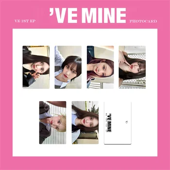 KPOP IVE 1st EP I'VE MINE Албум LOMO Card Eleven Girls Group Wonyoung Очила Кръг LIZ Rei Leeseo Yujin Пощенска картичка Фото карта 6PC
