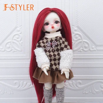 FStyler кукла перука дълго променлива стил BJD кукла мека синтетичен-мохер различни цветове аксесоари за коса в наличност1/3 1/4 1/6 1/8