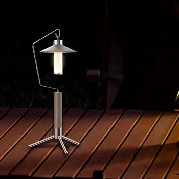Издръжлив открит къмпинг лампа полюс настолен неръждаема стомана висящи полюси закачалка фенер стойка