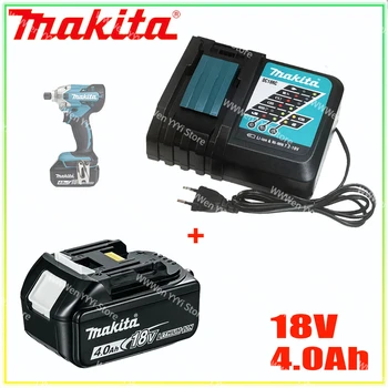 оригинален Makita 14.4V / 18V литиево-йонно зарядно устройство за батерии 4.0Ah DC18RF BL1840 BL1830 BL1430BL1440 DC18RC инструмент за зареждане с USB порт