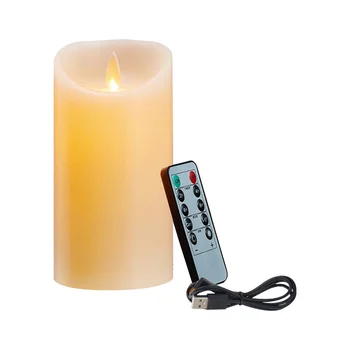 LED свещи, трептящи свещи без пламък, акумулаторна свещ, истински восъчни свещи с дистанционно управление, 12,5 см А
