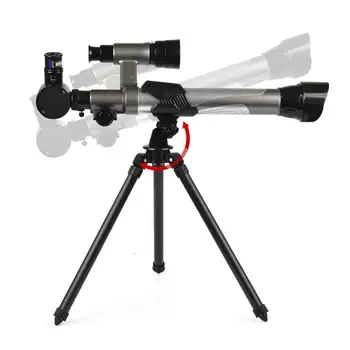 телескоп за деца 50 мм апертура рефракторни телескопи със статив преносим пътуване монокуляр за гледане на луни звезди рано
