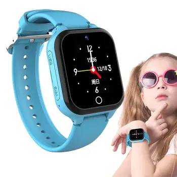 GPS часовник за деца съвместими смарт часовници с камери водоустойчив фитнес открит спортен телефон Smartwatch видео разговори за
