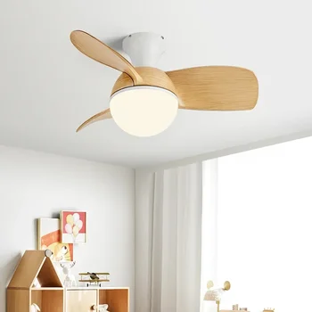 Детски вентилатор на тавана Llights спалнята Проучване таван вентилатор светлина домакинство ням електрически вентилатор с фен полилей 110V 220V