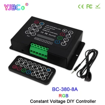  DC5V 12V 24V 36V 3CH RGB LED лента светлина контролер BC-380-8A 8A * 3CH DIY постоянно напрежение лампа лента димер & 21key IR дистанционно